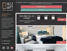 Tablet Screenshot of bizapartmenthotel.se
